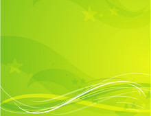 Background With Green Forms, Vector