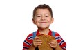 Boy with Peanut Butter Sandwich on Whole Wheat Bread