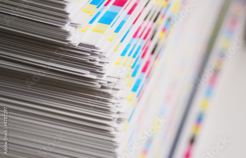 Fotografía CMYK printing sheet color bars