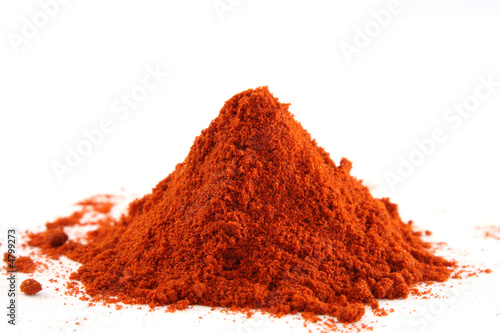 Cuadros en Lienzo pile of ground paprika on white