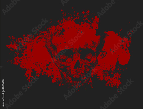 Fotoboard na płycie Ilustracja czaszki zombie