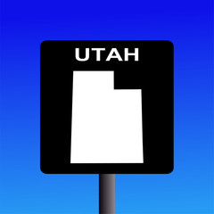 Wall Mural - Utah highway sign