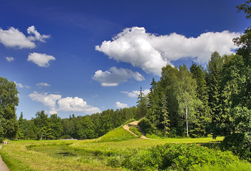 Canvas Print - path on hill