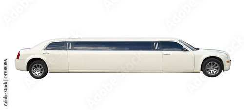Photographie Cream stretched limousine for celebrities and special events