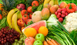 Fototapeta  - Vegetables and Fruits Arrangement
