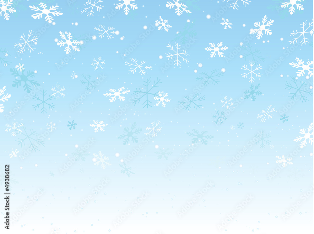 Foto-Plissee - Snowflake background