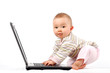© Adam Borkowski - happy baby with laptop #13