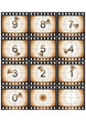 Old film strip countdown with grunge look