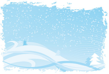 Abstract vector of a blue xmas