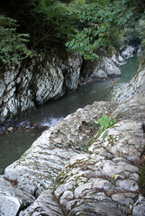 Wall Mural - Man in deep ravine