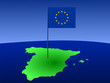 © Stephen Finn - map of Spain with flag