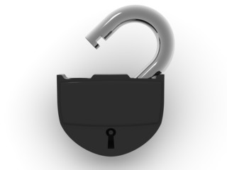Poster - Padlock. 3d
