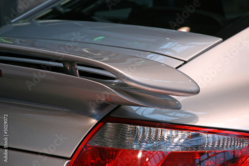 Fotografie, Obraz rear end of a german sportscar with spoiler