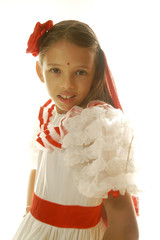 Poster - petite fille déguisée pour carnaval