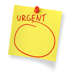 Wall Mural - urgent note