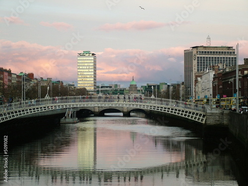 Obraz na płótnie canvas dwuczęściowy "dyptyk" Ha'penny bridge, dublin