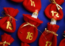 Focused On Santa Claus In Advent Calendar