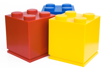 colorful cubes on white background