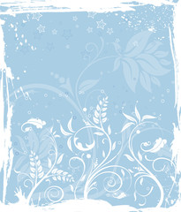 Sticker - Grunge flower background