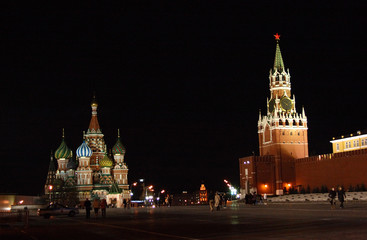 Russia. Red square, night