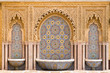 Typical moroccan tiled fountain in the city of Rabat, near the H