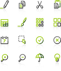 Canvas Print - green-gray publish icons