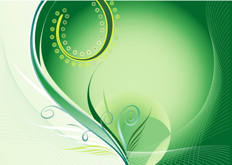 Poster - vector file of floral background