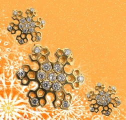 Poster - Golden snowflake