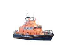 A British Lifeboat Sea Rescue Vessel.