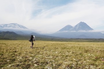 Wall Mural - Hike in Kamchatka