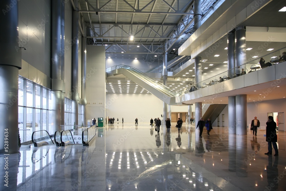 Hall in business center Stock Photo | Adobe Stock