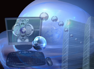 Wall Mural - Crystal clear e-commerce