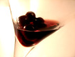 martini glass with cherries