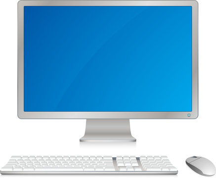 Ordinateur de bureau, illustration vectorielle