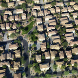 Fototapeta Miasto - Aerial of suburbs.