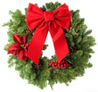 Christmas wreath made from real pine boughs