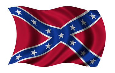 Wall Mural - Flag of the Confederate States of America waving in the wind