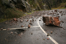 Fallen Rocks In Cheddar Gorge In Somerset