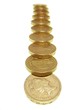 Row of pound coins