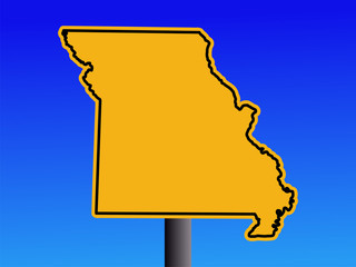 Wall Mural - Missouri warning sign