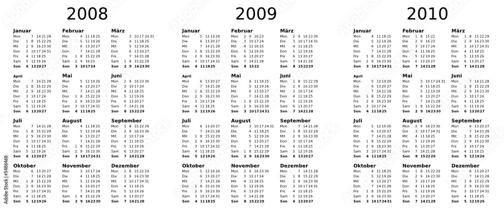 Download 1060 Printable Calendars