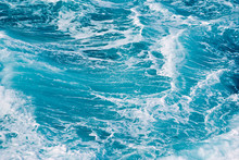 Background Image Of Turbulent Waves In The Sea