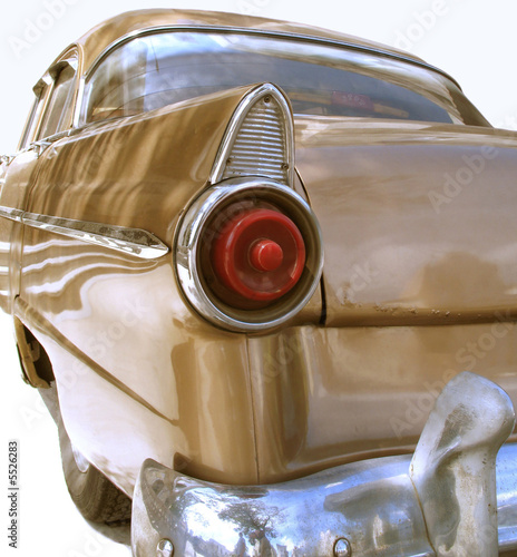 Naklejka - mata magnetyczna na lodówkę Oldtimer - Detail of classic american car isolated 