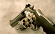canvas print picture - magnum revolver loaded with only one shot