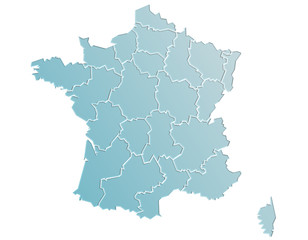  Carte France Camaieu Bleu Gris