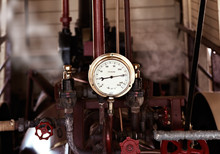 Machinery Under Pressure Gauge Lets Out Steam