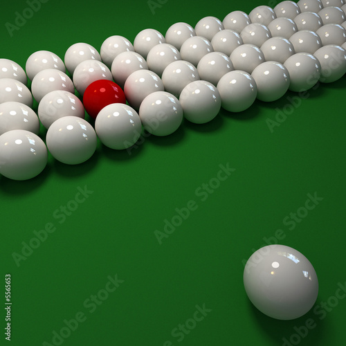 Billiards game whith line balls 2