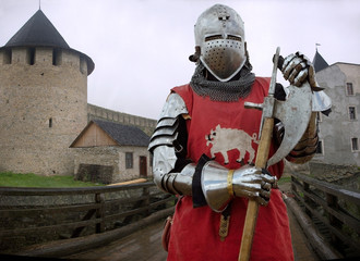 Wall Mural - Medieval knight in the castle