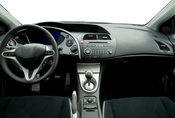 Modern sport car interior