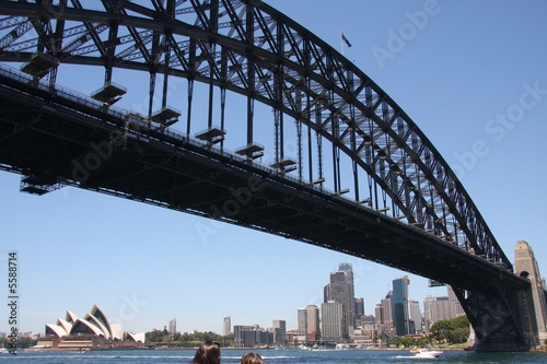 Obraz na płótnie canvas trzyczęściowy "tryptyk" Sydney pod mostem
